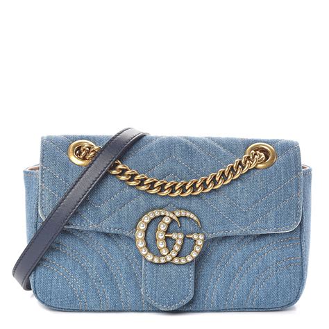 gucci marmont handbag colors|Gucci denim marmont bag.